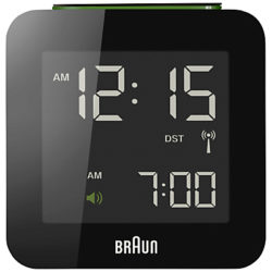 Braun Radio Controlled Global Alarm Clock, Black Black